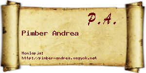 Pimber Andrea névjegykártya